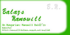 balazs manowill business card